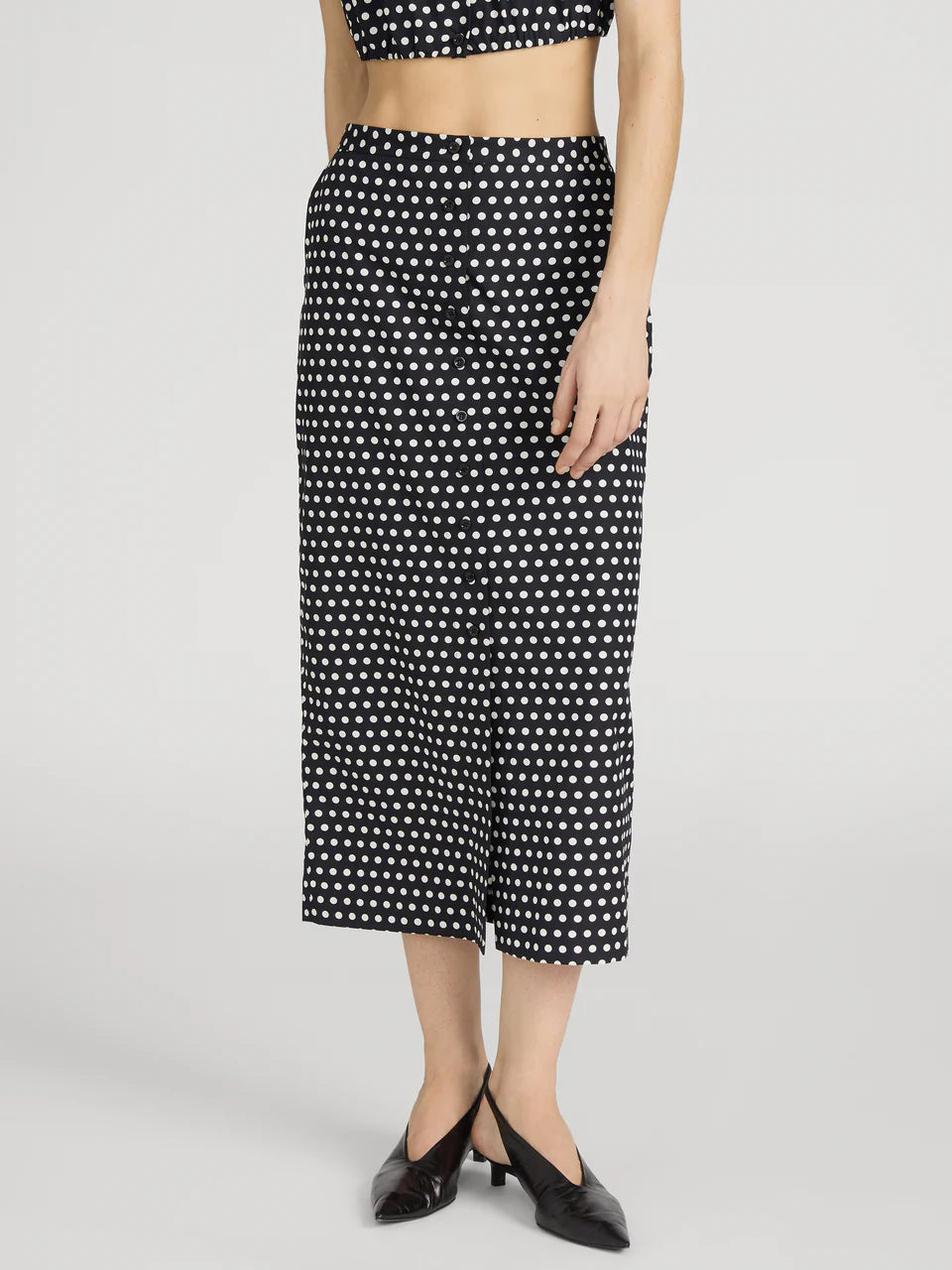 The Polka Dot Skirt - Black Multi