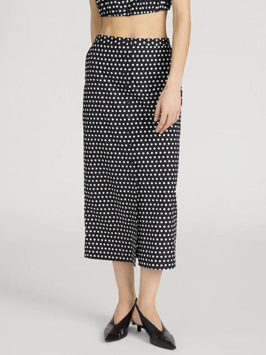 The Polka Dot Skirt - Black Multi