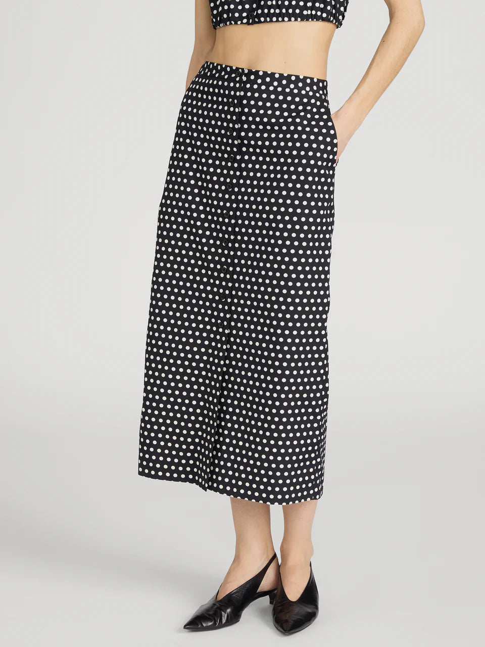 The Polka Dot Skirt - Black Multi