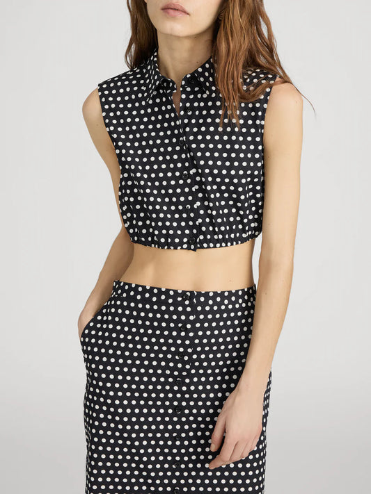 The Polka Dot Top - Black Multi