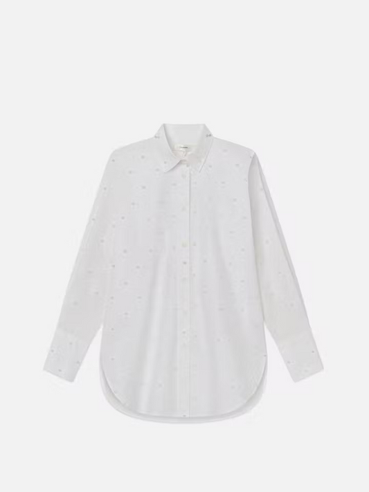 The Oversized Pearl Shirt - White