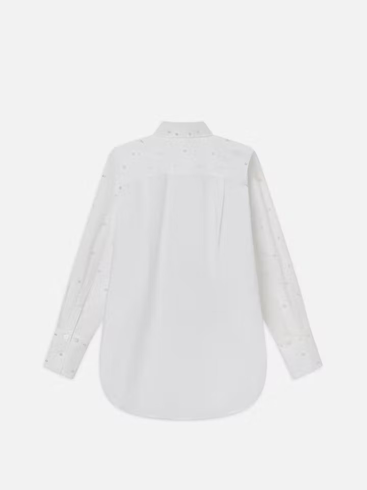 The Oversized Pearl Shirt - White