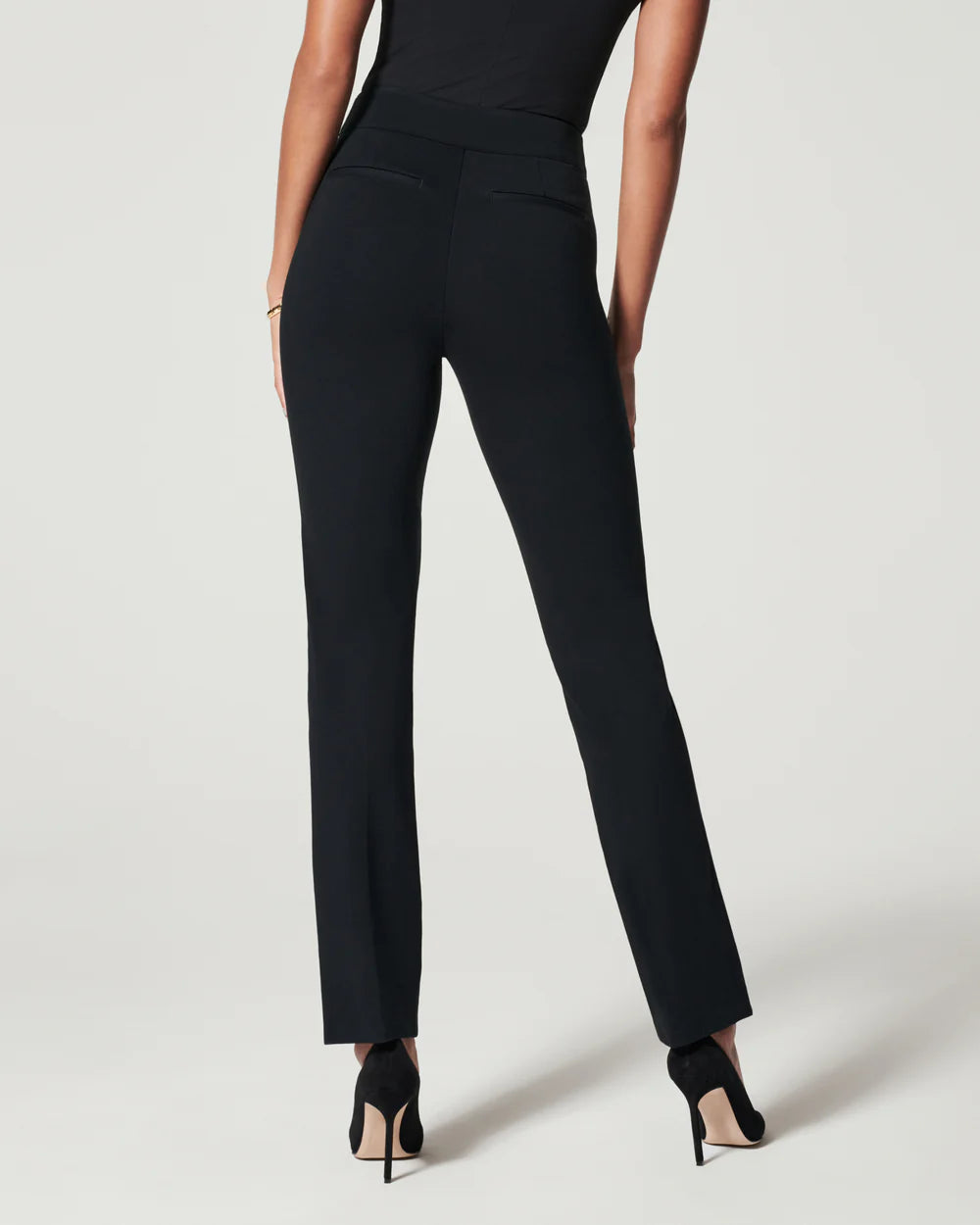 The Perfect Pant Slim Straight Trousers - Classic Black