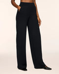 AirEssentials® Pintuck Wide Leg Pant - Very Black