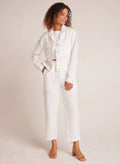 Relaxed Pleat Front Trouser - White