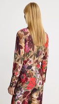 Point Collar Shirt - Tan Floral