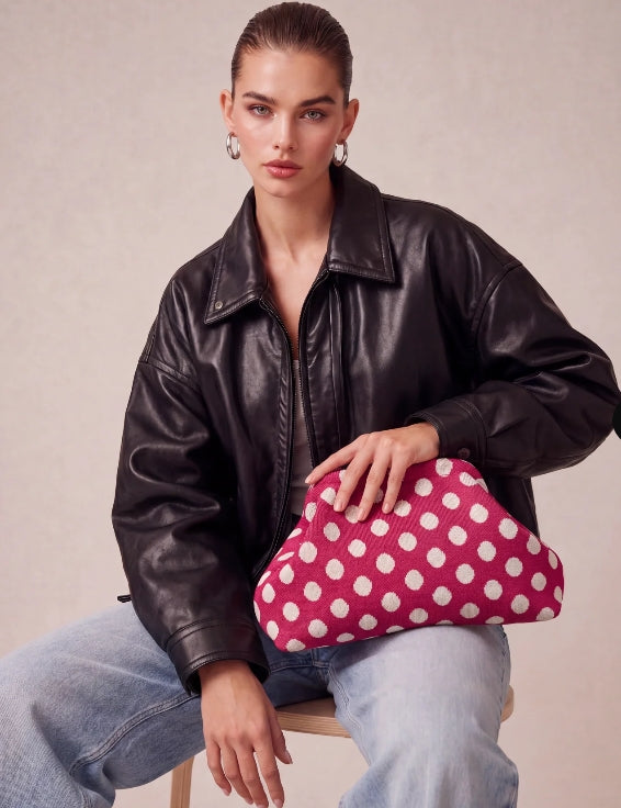 City Girl Pouch Polka Dot - Red