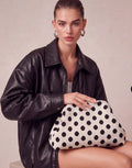 City Girl Pouch Polka Dot - Off White