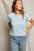 Harley Cotton Boxy Crew Neck Tee - Powder Blue