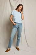 Harley Cotton Boxy Crew Neck Tee - Powder Blue