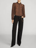The Silk Prairie Shirt - Light Leopard Multi