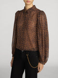 The Silk Prairie Shirt - Light Leopard Multi