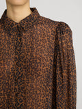 The Silk Prairie Shirt - Light Leopard Multi