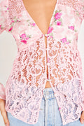Priema Long Sleeve Top - Pink Ivy