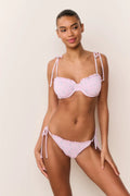 Quinley Smocked Floral Bikini - Lilac Ice