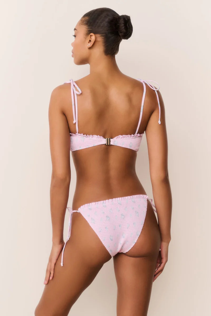 Quinley Smocked Floral Bikini - Lilac Ice
