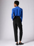 Quinne Long Sleeve Silk Shirt - Surrealist Blue