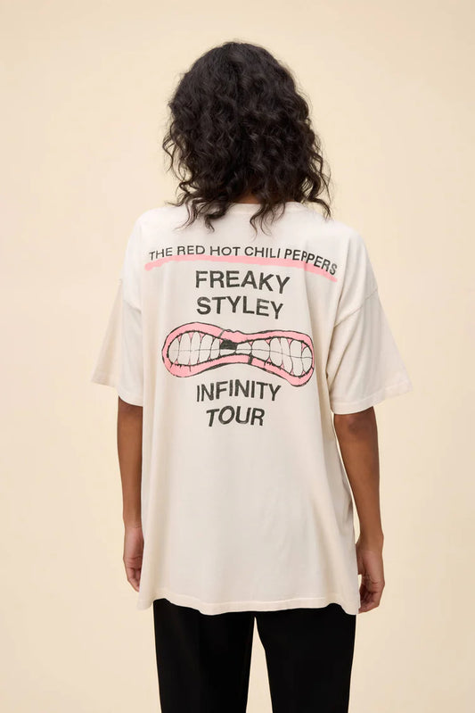 Red Hot Chili Peppers Freaky Style Merch Tee - Dirty White