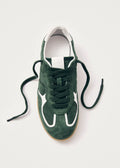 Rife Forest Green Leather Sneakers