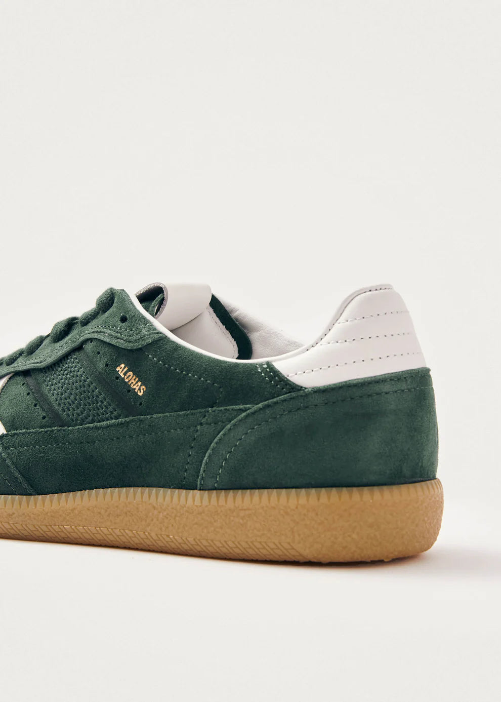 Rife Forest Green Leather Sneakers