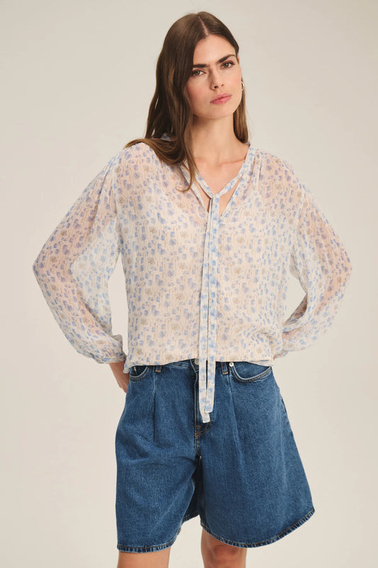 Riela Top - Blue Floral