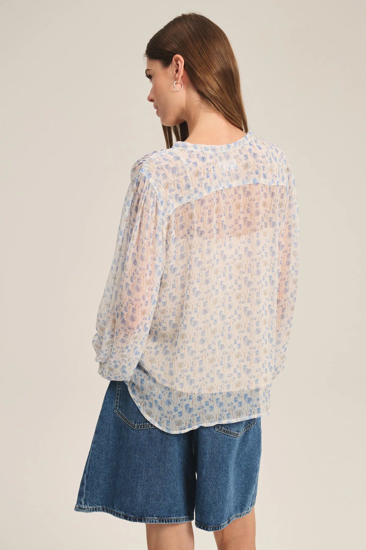 Riela Top - Blue Floral