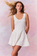 ronelle pointelle scallop mini dress LSF Ronelle Pointelle Scallop Mini Dress Cloomers