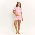 Star Seeker Tee Shortie Set - Rose Quartz Floral