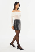 Rowan Leather Mini Skirt - Black