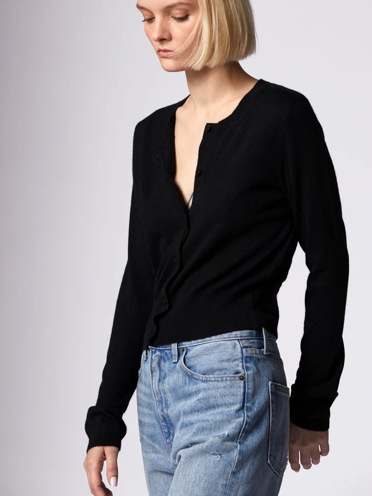 Rozenn Cashmere Cardigan - True Black