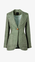 Patch Pocket Birkin Blazer - Sage Herringbone