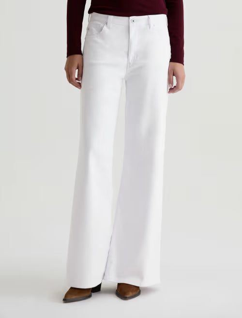 Saige Wide Leg Jean - Gallery White