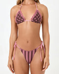 Samba Bikini Top - Stripe Side / Alotta Polka Dot