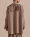 Sandra Fringe Jacket - Taupe Grey