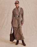 Sandra Fringe Jacket - Taupe Grey