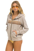 5 Stripe Hoodie - Sand / Tan