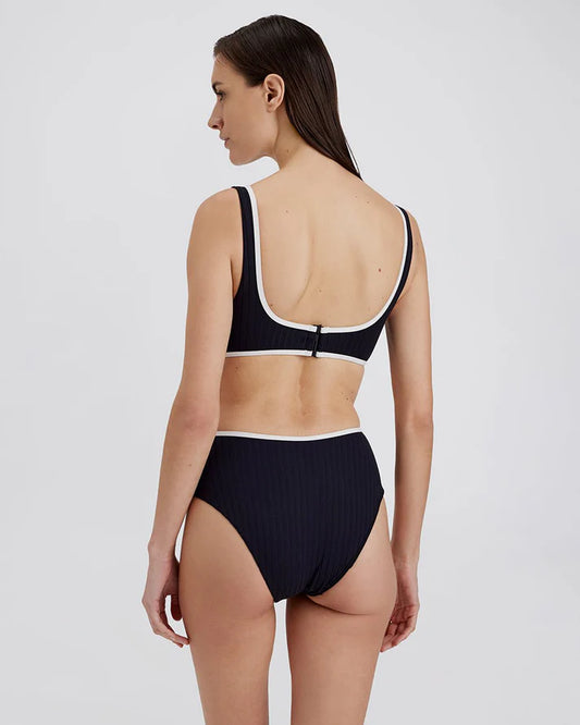 The Sarah Ribbed One Piece - Blackout