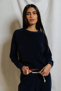 Saylor Loop Terry Sweatshirt - Navy