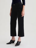 Saige Wide Leg Crop Corduroy - Super Black