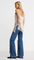 Side Button Cami - Champagne