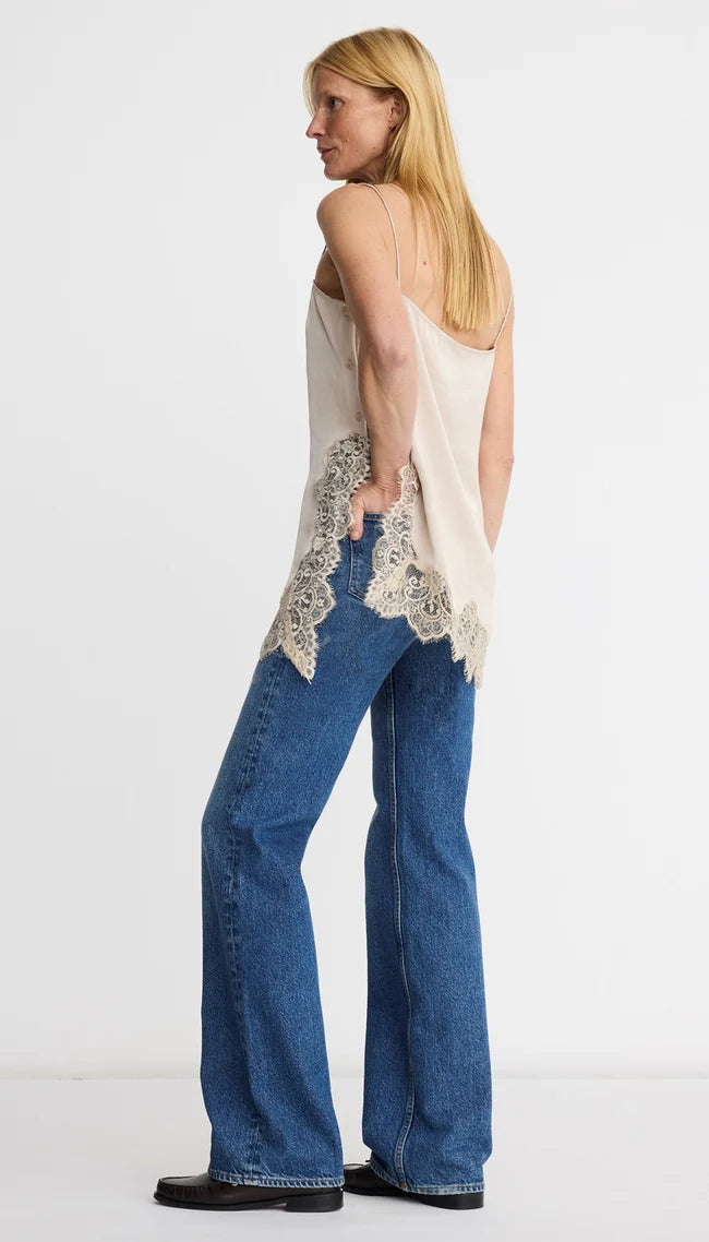 Side Button Cami - Champagne