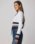 Sailor Stripe Cardigan - White/Navy/Rouge