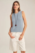 Seretta Sweater Tank - Stream