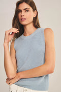 Seretta Sweater Tank - Stream