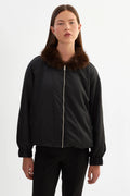 Sevyn Reversible Bomber Jacket - Black / Leopard