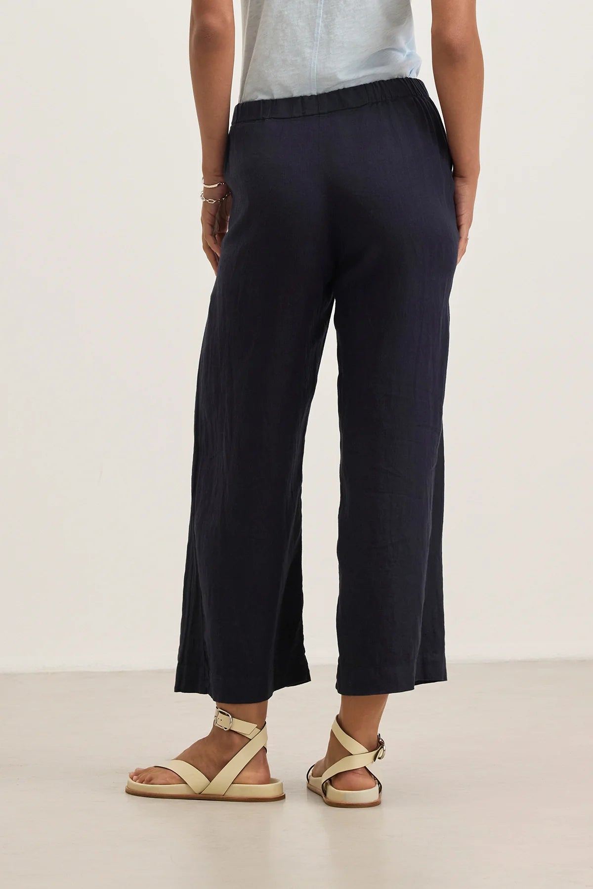 Lola Linen Straight Leg Pant - Shadow