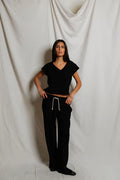 Shakira Japanese Jersey Full-Length Pant - True Black