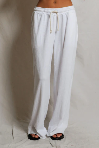 Shakira Japanese Jersey Full-Length Pant - White