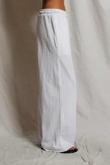 Shakira Japanese Jersey Full-Length Pant - White