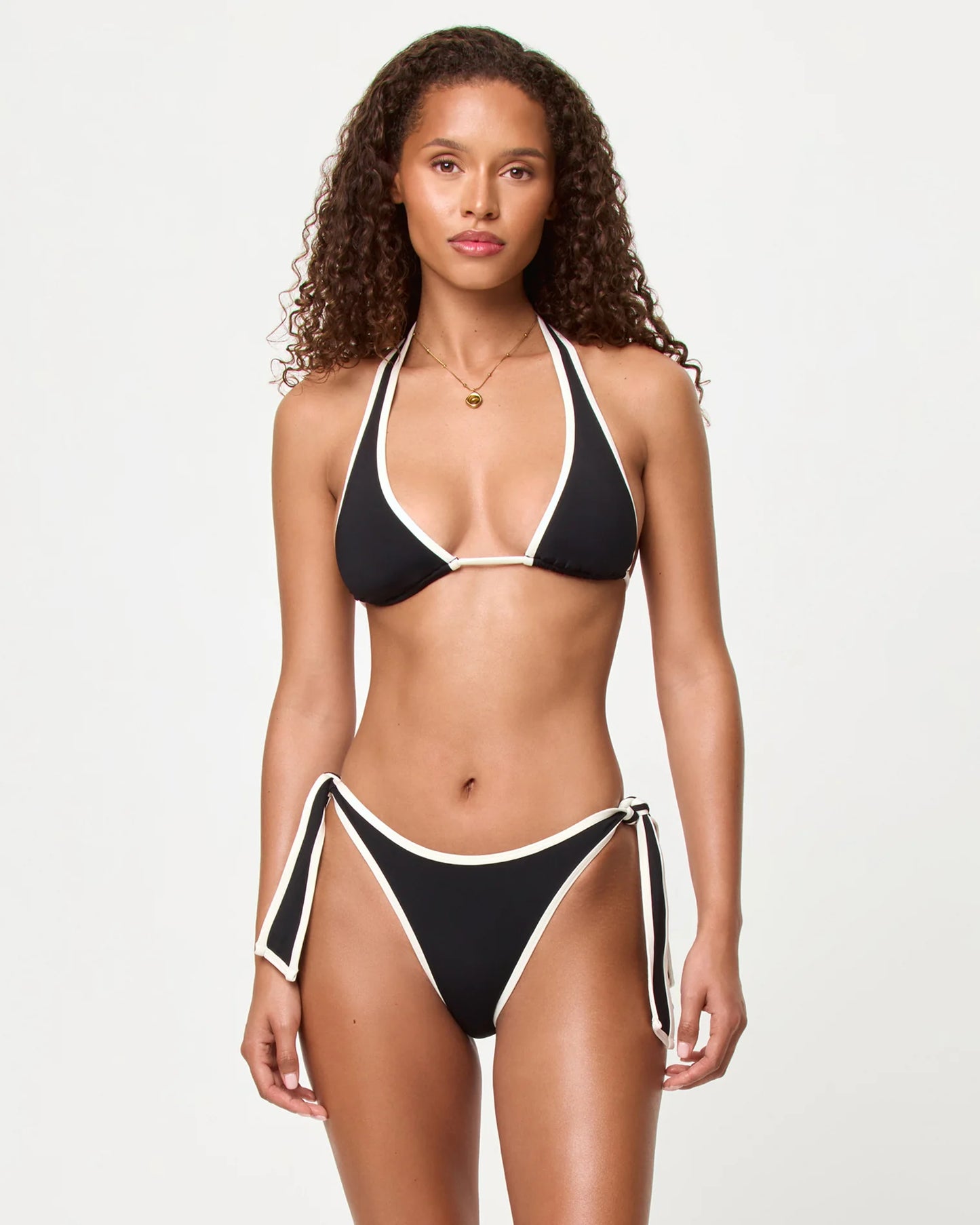 Shane Bikini Bottom - Black / Cream